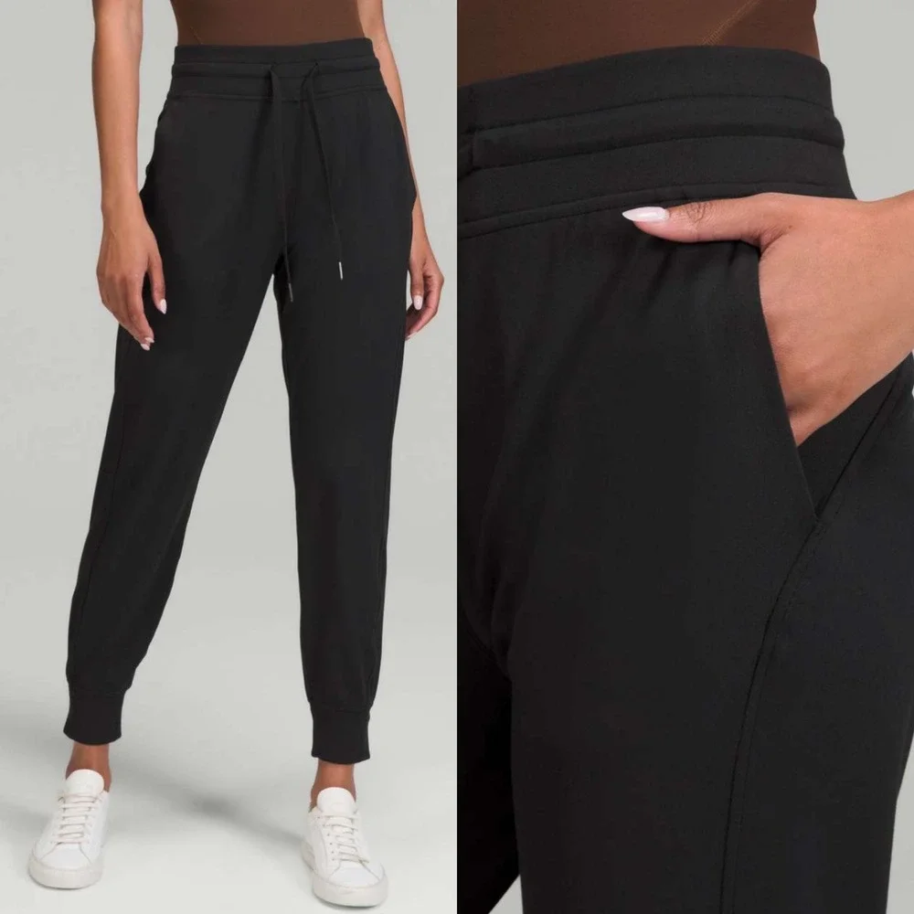 Lululemon Ready to Rulu High Rise Jogger Pants 8 Black Soft Loungewear Sporty - Picture 2 of 16